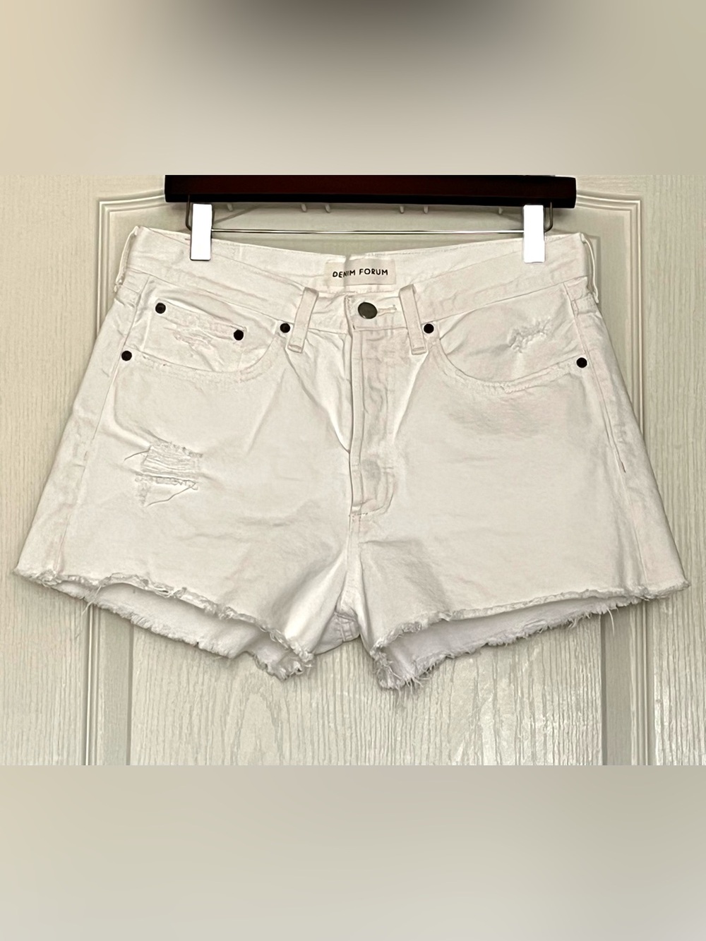 Aritzia Denim Forum The Ex-Boyfriend High Rise Shorts White 29 90s Vintage